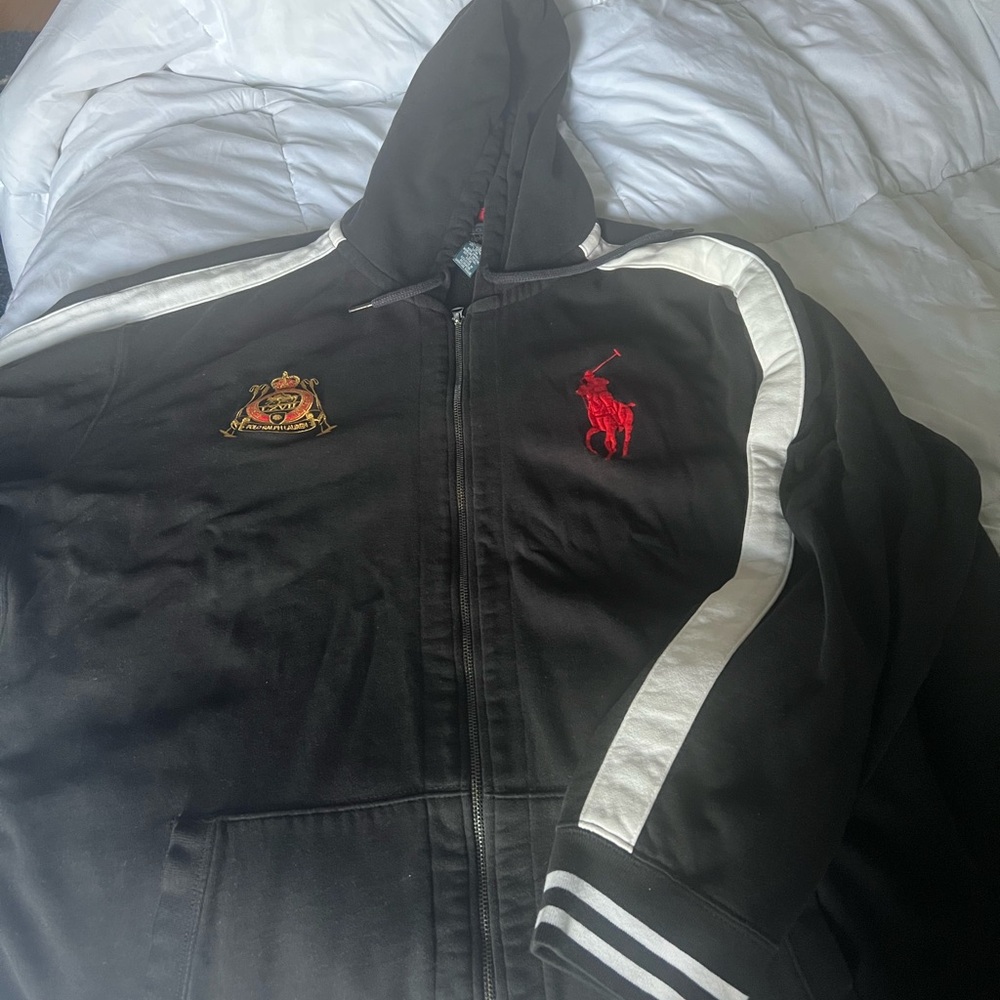 Polo by Ralph Lauren Black and White Bomber Jacket